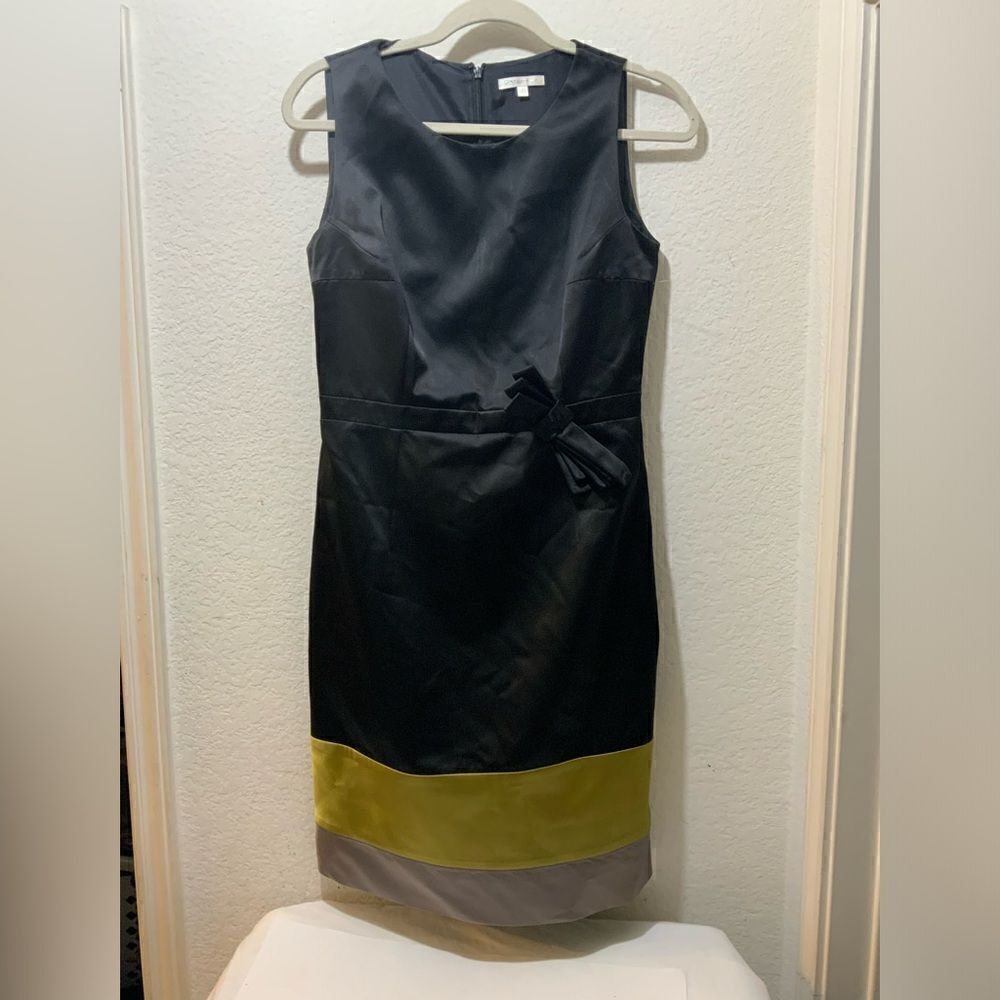 Paule Ka Color Block Sheath Dress  black  Size 40 US Size 8